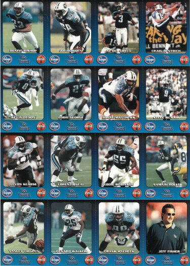 Picture of Athlon Sports CTBL-025260 1999 Tennessee Titans 16 Uncut Trading Card Set
