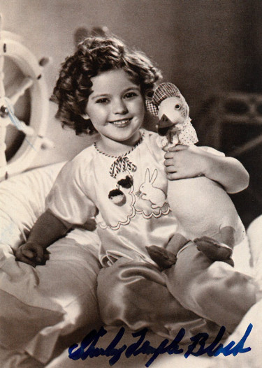 Picture of Athlon Sports CTBL-025345 4 x 6 in. Shirley Temple Signed Orignal Ludlow Sepia Vintage Rare Postcard with JSA Hologram No.EE62944&#44; Black