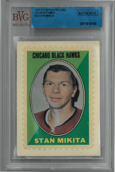 Picture of Athlon Sports CTBL-025420 No.23 Stan Mikita Chicago Blackhawks 1970-1971 Topps & O-Pee-Chee Sticker Stamps Hockey Card
