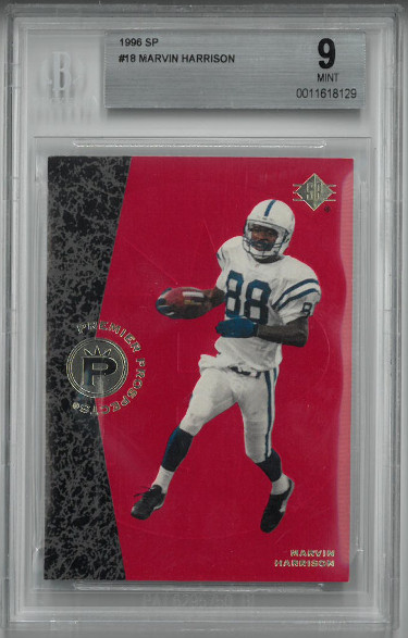 Picture of Athlon Sports CTBL-025434 No.18 Marvin Harrison Indianapolis Colts 1996 SP Rookie Football Card