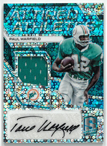 Picture of Athlon Sports CTBL-025540 No.AA-PW Paul Warfield Signed Miami Dolphins 2017 Panini Spectra Football Game Card Material