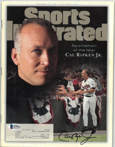 Picture of Athlon Sports CTBL-025583 18th December 1995 Cal Ripken&#44; Junior Signed Baltimore Orioles Sports Illustrated Full Magazine Sportsman of the Year