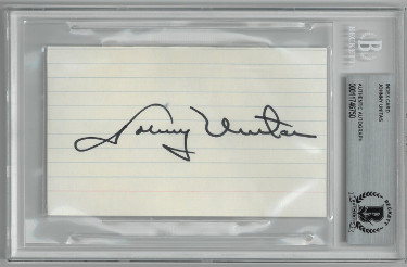 Picture of Athlon Sports CTBL-025695 3 x 5 in. Johnny Unitas Signed Index Card