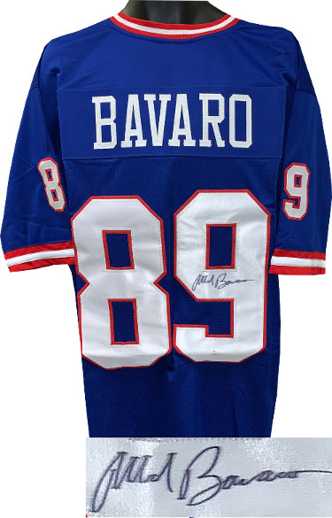 Picture of Athlon Sports CTBL-025859 Mark Bavaro Signed TB Stitched Pro Style Football Jersey&#44; Blue - Extra Large