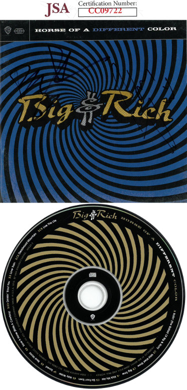 Picture of Athlon Sports CTBL-025914 John Rich&#44; Big Kenny&#44; Big & Rich Dual Signed Horse of a Album CD Cover&#44; Blue