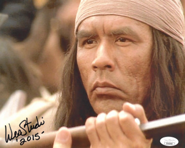 Picture of Athlon Sports CTBL-025670 Wes Studi Signed Geronimo Vintage 8 x 10 in. Photo 2015 - JSA No.EE63202 Last of the Mohicans