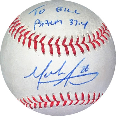 Picture of Athlon Sports CTBL-026315 Mark Appel Signed Rawlings Official Major League Baseball To Bill Psalm 37-4 No.26 - JSA No.EE63475 - Astros & Phillies