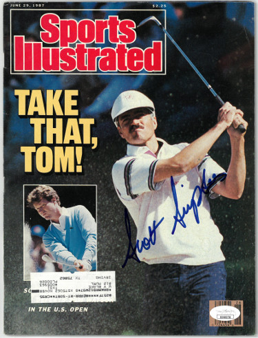Picture of Athlon Sports CTBL-027253 Scott Simpson Signed Sports Illustrated Full Magazine 6-29-1987 - JSA No.EE60278 - US Open