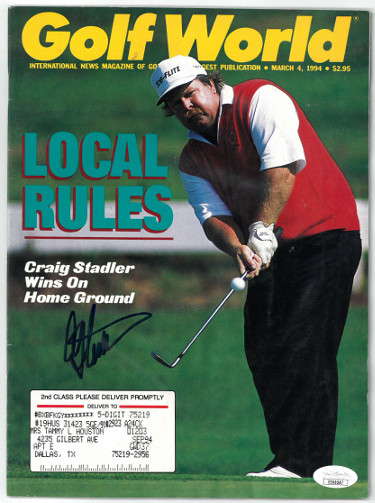 Picture of Athlon Sports CTBL-027255 Craig Stadler Signed Golf World Full Magazine 3-4-1994 Magazine Wear - JSA No.EE60287 - Buick Invitational