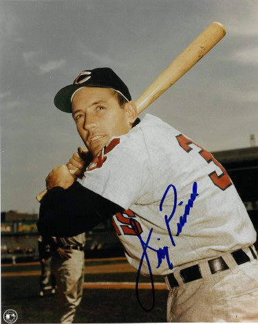 Picture of Athlon Sports CTBL-028157 Jimmy Piersall Signed Cleveland Indians 8 x 10 in. Photo - Batting