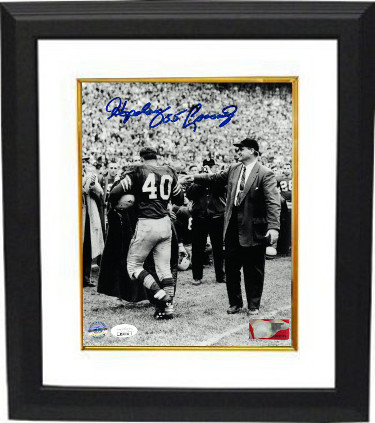 CTBL-BW23888 Howard Hopalong Cassady Signed Ohio State Buckeyes B&W 8 x 10 in. Photo Custom Framing - JSA with Woody Hayes - 55 Heisman