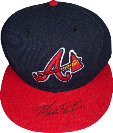 Picture of Athlon Sports CTBL-026456 Mark Teixeira Signed Atlanta Braves New Era Authentic Collection Fitted Cap - JSA Hologram No.HH18408