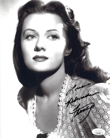 CTBL-027372 Rhonda Fleming Signed Vintage B&W 8 x 10 in. Photo with Love - JSA No.II11040