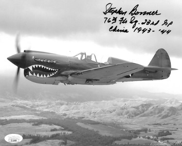 CTBL-027394 Stephen Bonner Signed 1943-44 Flying Tigers 23rd Fighter Group China Vintage WWII 8 x 10 in. Photo - JSA No.II11069