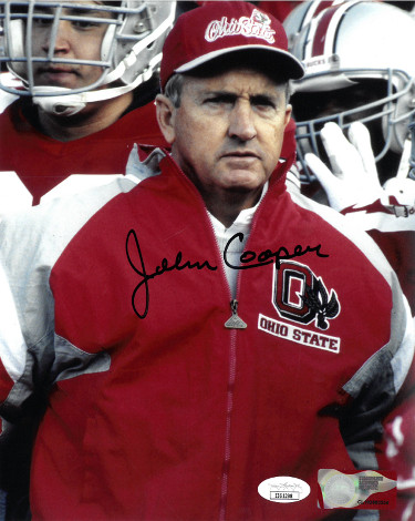 CTBL-028209 John Cooper Signed Ohio State Buckeyes NCAA 8 x 10 in. Photo - JSA