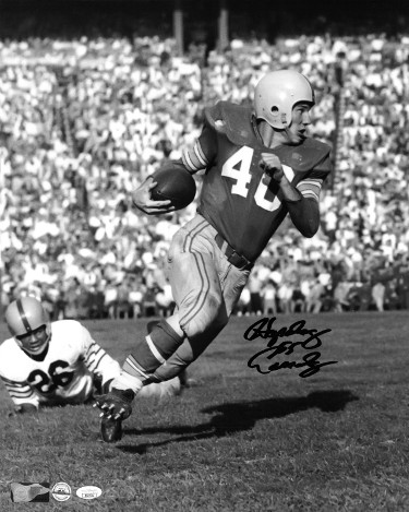 CTBL-028266 Howard Hopalong Cassady Signed Ohio State Buckeyes NCAA B&W 16 x 20 in. Photo - JSA No.II61121 - 55 Heisman