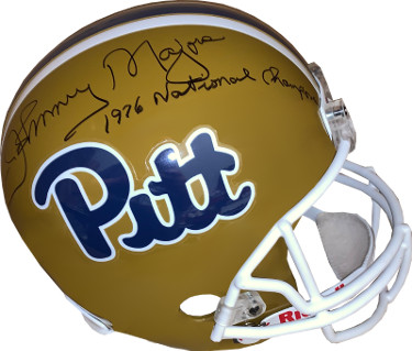 CTBL-028269 Johnny Majors Signed Pittsburgh Panthers Riddell FS Rep Helmet 1976 National Champions - JSA
