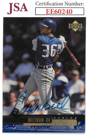 CTBL-028304 Carlos Beltran Signed 2000 Upper Deck Baseball Card No.132 - JSA No.EE60240 - Kansas City Royals