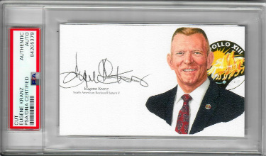 CTBL-027620 Gene-Eugene Kranz Signed Apollo 13 Commander-Flight Director Cut Signature - PSA Encapsulated No.84205379