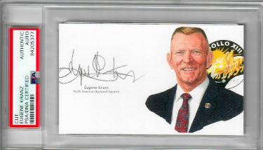 CTBL-027622 Gene-Eugene Kranz Signed Apollo 13 Commander-Flight Director Cut Signature - PSA Encapsulated No.84205377