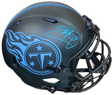 CTBL-028435 Eddie George Signed Tennessee Titans Riddell Speed Eclipse FS Rep Helmet No.27 - Beckett Witnessed