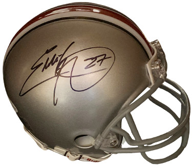 CTBL-028440 Eddie George Signed Ohio State Buckeyes Riddell Mini Helmet No.27 - Beckett Witnessed - Heisman