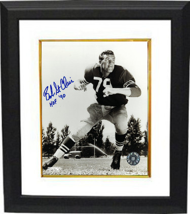 CTBL-BW28132 Bob St. Clair Signed San Francisco 49ers Vintage Sepia 8 x 10 in. Photo Custom Framing HOF 90