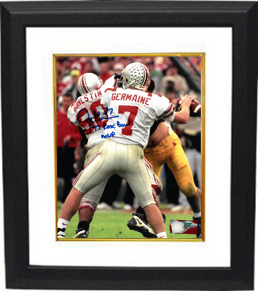 CTBL-BW28139 Joe Germaine Signed Ohio State Buckeyes 8 x 10 in. Photo Custom Framing No.7 97 Rose Bowl MVP