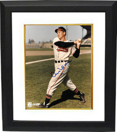 CTBL-BW28155 Al Rosen Signed Cleveland Indians 8 x 10 in. Photo Custom Framing No.7 - Swing