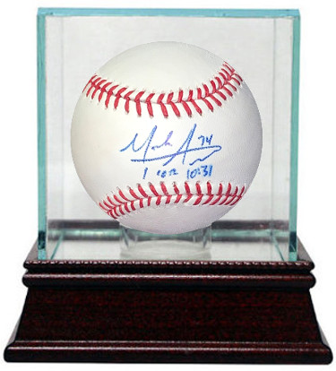 CTBL-g26425 Mark Appel Signed Rawlings Official Major League Baseball 1 Cor 10-31 with Glass Case - JSA Hologram No.HH18387 - Astros-Phillies