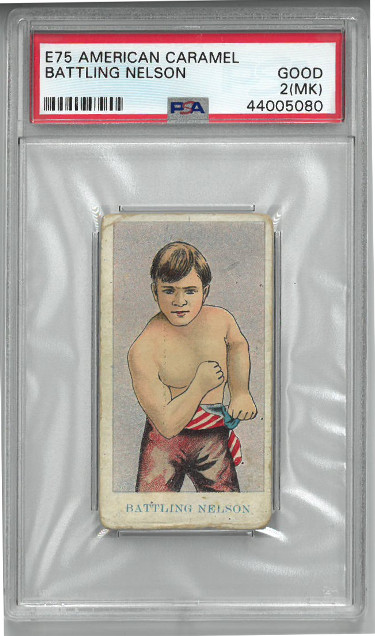 Picture of Athlon Sports CTBL-026785 Battling Nelson 1909 E75 American Caramel Prize Fighter Card - PSA Graded 2 Good - MK
