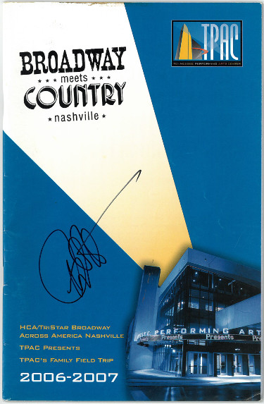 CTBL-028547 Peter Gallagher Signed 2006-2007 Broadway Meets Country Nashville TPAC Program - JSA No.KK58218