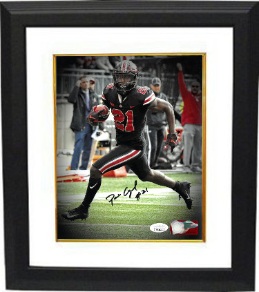 CTBL-BW28255 Parris Campbell Signed Ohio State Buckeyes NCAA 8 x 10 in. Photo Custom Framing No.21 - JSA - Black Jersey