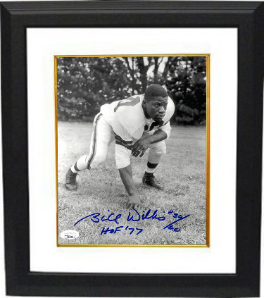 CTBL-BW28256 Bill Willis Signed Cleveland Browns Vintage B&W 8 x 10 in. Photo Custom Framing No.30-60 HOF 77 - JSA