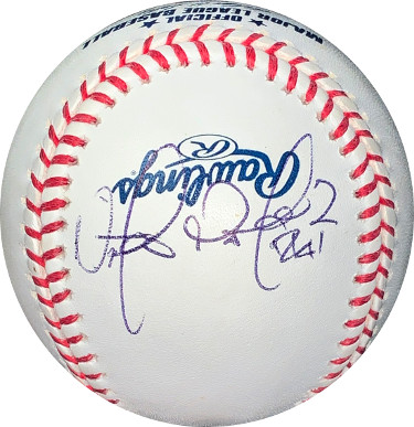 Picture of Athlon Sports CTBL-026020 Victor Martinez Signed Rawlings Official Major League Baseball No.41 - JSA Hologram No.EE63128 - Indians & Red Sox Tigers