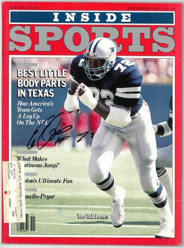 Picture of Athlon Sports CTBL-026041 Ed Jones Signed Dallas Cowboys Inside Sports Full Magazine November 1982 - JSA Hologram No.AA38134