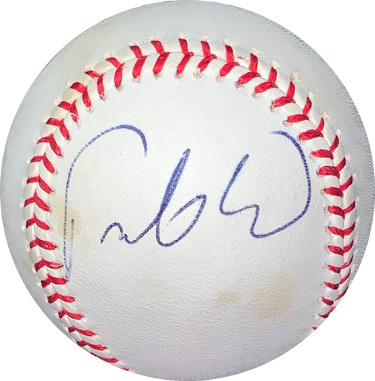Picture of Athlon Sports CTBL-026044 Fausto Carmona Signed Rawlings Official Major League Baseball Tone Spots - JSA Hologram No.EE63125 - Indians-Rays-Dodgers
