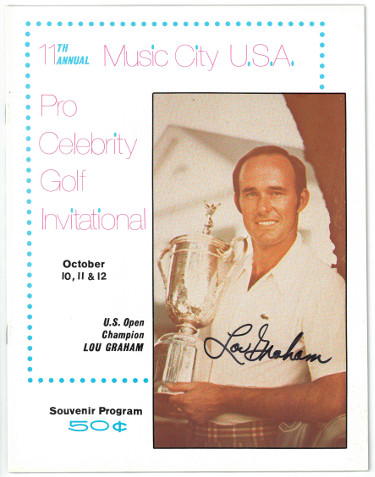 Picture of Athlon Sports CTBL-026113 Lou Graham Signed 1975 Music City Pro Celebrity Golf Invitation Program - JSA No.AA38268