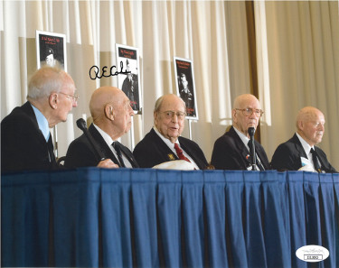 CTBL-027776 R.E. - Richard Cole Signed Doolittle Raiders Last 5 Survivors WWII 8 x 10 in. Photo - JSA No.II11603 - Jimmy Doolittle Co-Pilot