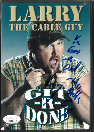 CTBL-028637 Larry the Cable Guy Signed 2004 Git-R-Done Comedy DVD Video Cover Case & Disc U Got -R- Did - JSA No.KK58201
