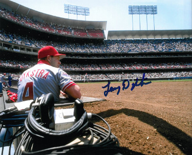 Picture of Athlon Sports CTBL-026161 Lenny Dykstra Signed Philadelphia Phillies 8 x 10 in. Photo - Dugout