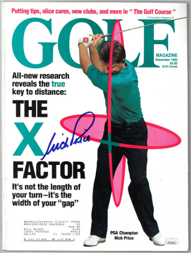 Picture of Athlon Sports CTBL-026975 Nick Price Signed Golf Full Magazine December 1992 - JSA No.EE60254 - PGA Champion