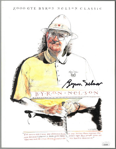 Picture of Athlon Sports CTBL-026981 Byron Nelson Signed 2000 GTE Byron Nelson Classic Golf Program - JSA No.EE63403