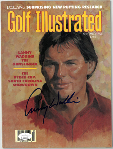 Picture of Athlon Sports CTBL-027017 Lanny Wadkins Signed Golf Illustrated Full Magazine September 1991 - JSA No.EE60299