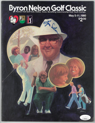 Picture of Athlon Sports CTBL-027025 Byron Nelson Signed 1980 Byron Nelson Golf Classic Program - JSA No.EE63412
