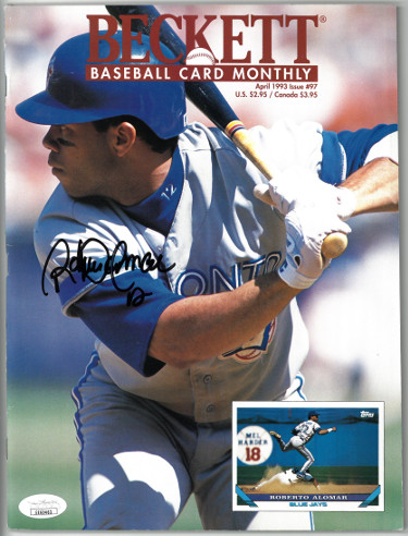 Picture of Athlon Sports CTBL-027142 Roberto Alomar Signed Beckett Baseball Card Monthly Full Magazine April 1993 No.12 - JSA No.EE60463 - Toronto Blue Jays & No Label