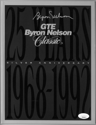 Picture of Athlon Sports CTBL-027145 Byron Nelson Signed 1992 GTE Byron Nelson Classic Golf Silver Anniversary Program - JSA No.EE60450
