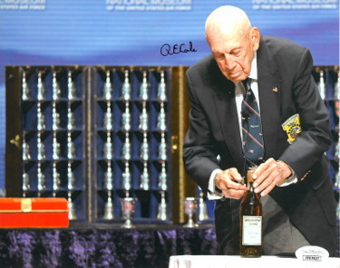 CTBL-027928 R.E. - Richard Cole Signed Doolittle Raiders WWII Vintage Color 8 x 10 in. Photo - JSA No.FF97827 - Cognac-Jimmy Doolittle Co-Pilot