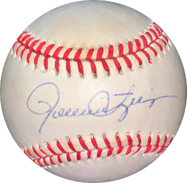 Picture of Athlon Sports CTBL-027981 Rollie Fingers Signed ROAL Rawlings Official American League Baseball Minor Tone & Fade - JSA No.II11976 - Athletics