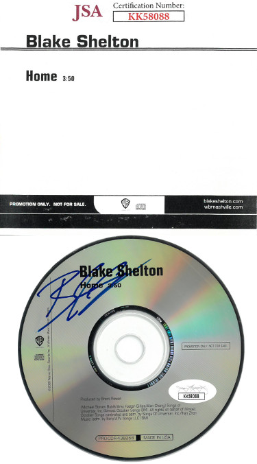 CTBL-028716 Blake Shelton Signed 2005 Home Single CD with Back Cover with Case - JSA No.KK58088 - The Voice